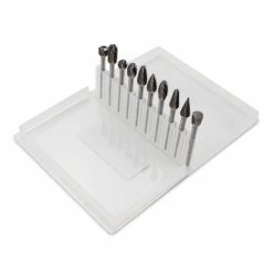 Flash Sale 😉 BHA - Black Hawk Abrasives 10 Piece Miniature Tungsten Carbide Burr Set, Double Cut – 1/8” Shank 👍