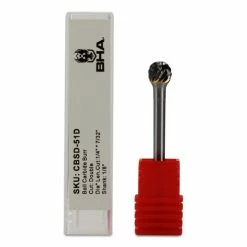 Wholesale 🛒 BHA - Black Hawk Abrasives Ball Shape Carbide Burr, Double Cut - 1/8" Shank ✨ -flooring-abrasives store CBSD 51D double cut carbide burr ball single 01093.1647617518