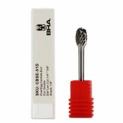 Buy 😉 BHA - Black Hawk Abrasives Oval Shape Carbide Burr, Double Cut - 1/8" Shank 🎉 -flooring-abrasives store CBSE 51D double cut carbide burr oval egg single 26841.1647617659