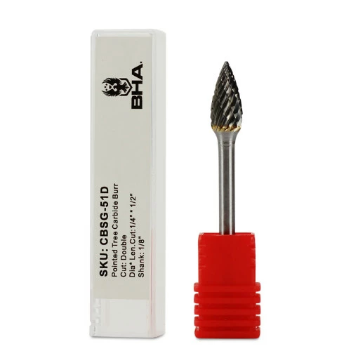 Coupon β BHA - Black Hawk Abrasives Pointed Tree Carbide Burr, Double Cut - 1/8" Shank π― 5 Coupon β BHA - Black Hawk Abrasives Pointed Tree Carbide Burr, Double Cut - 1/8" Shank π― - Image 5