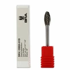 Coupon ⭐ BHA - Black Hawk Abrasives Flame Shape Carbide Burr, Double Cut - 1/8" Shank ✔️ -flooring-abrasives store CBSH 51D double cut carbide burr flame single 67922.1647618024
