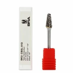 Promo 🧨 BHA - Black Hawk Abrasives Taper Radius End Carbide Burr, Double Cut - 1/8" Shank 🎁 -flooring-abrasives store CBSL 51D double cut carbide burr taper single 44906.1647618243