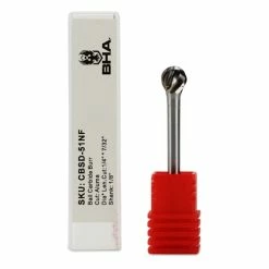 Top 10 ✔️ BHA - Black Hawk Abrasives Ball Shape Carbide Burr, Aluma Cut - 1/8" Shank 😍 -flooring-abrasives store SD 5NF aluma cut carbide burr ball single 28067.1647282476