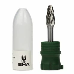 Cheap ⭐ BHA - Black Hawk Abrasives Rounded Tree Carbide Burr, Aluma Cut - 1/4" Shank ⭐ -flooring-abrasives store SF 3NF single cut carbide burr rounded tree single 79392.1646413756
