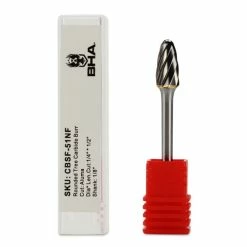 Hot Sale 😍 BHA - Black Hawk Abrasives Rounded Tree Carbide Burr, Aluma Cut - 1/8" Shank 😍 -flooring-abrasives store SF 5NF aluma cut carbide burr rounded tree single 51172.1647282616