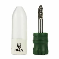 Discount 🤩 BHA - Black Hawk Abrasives Flame Shape Carbide Burr, Double Cut - 1/4" Shank 🎁 -flooring-abrasives store SH 2 double cut carbide burr flame single 46326.1646343542