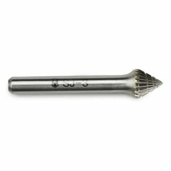 Cheap 🔥 BHA - Black Hawk Abrasives 60 Degree Cone Shape Carbide Burr, Double Cut - 1/4" Shank 🔥 -flooring-abrasives store SJ 3 carbide burr double cut 1 4 inch cone 60 degree 85832.1646343682