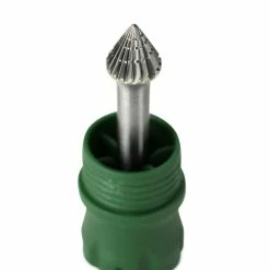 Cheap 🔥 BHA - Black Hawk Abrasives 60 Degree Cone Shape Carbide Burr, Double Cut - 1/4" Shank 🔥 -flooring-abrasives store SJ 3 double cut carbide burr cone 60 degree tip 79011.1646343693