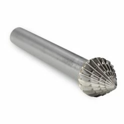 Cheap 🔥 BHA - Black Hawk Abrasives 60 Degree Cone Shape Carbide Burr, Double Cut - 1/4" Shank 🔥