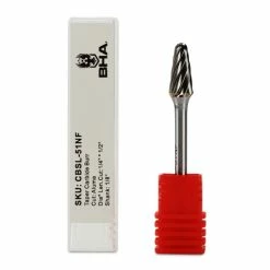 Budget 🔥 BHA - Black Hawk Abrasives Taper Radius End Carbide Burr, Aluma Cut - 1/8" Shank ⌛ -flooring-abrasives store SL 4NF aluma cut carbide burr taper pencil single 72484.1647282669