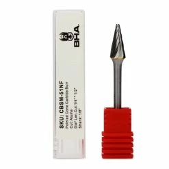 Deals 🥰 BHA - Black Hawk Abrasives Cone Shape Carbide Burr, Aluma Cut - 1/8" Shank ⌛ -flooring-abrasives store SM 51NF single cut carbide burr pointed cone single 42070.1646414764